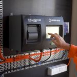 Veeder-Root fuel management system console used for tank monitoring and leak detection.