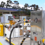 Automated Jet A1 aviation fuel management system interface and monitoring hardware.